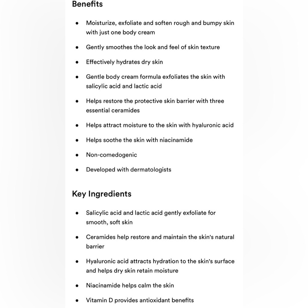 CeraVe Renewing Salicylic Acid Body Cream for Rough & Bumpy Skin - NEW - Picture 7 of 7